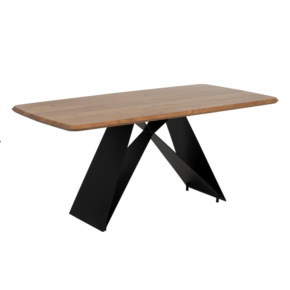 WOOD-METAL DINING TABLE LIVING ROOM 170 X 90 X 77 CM