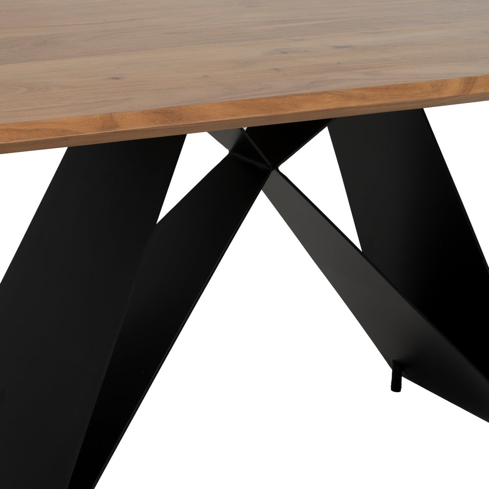 WOOD-METAL DINING TABLE LIVING ROOM 170 X 90 X 77 CM