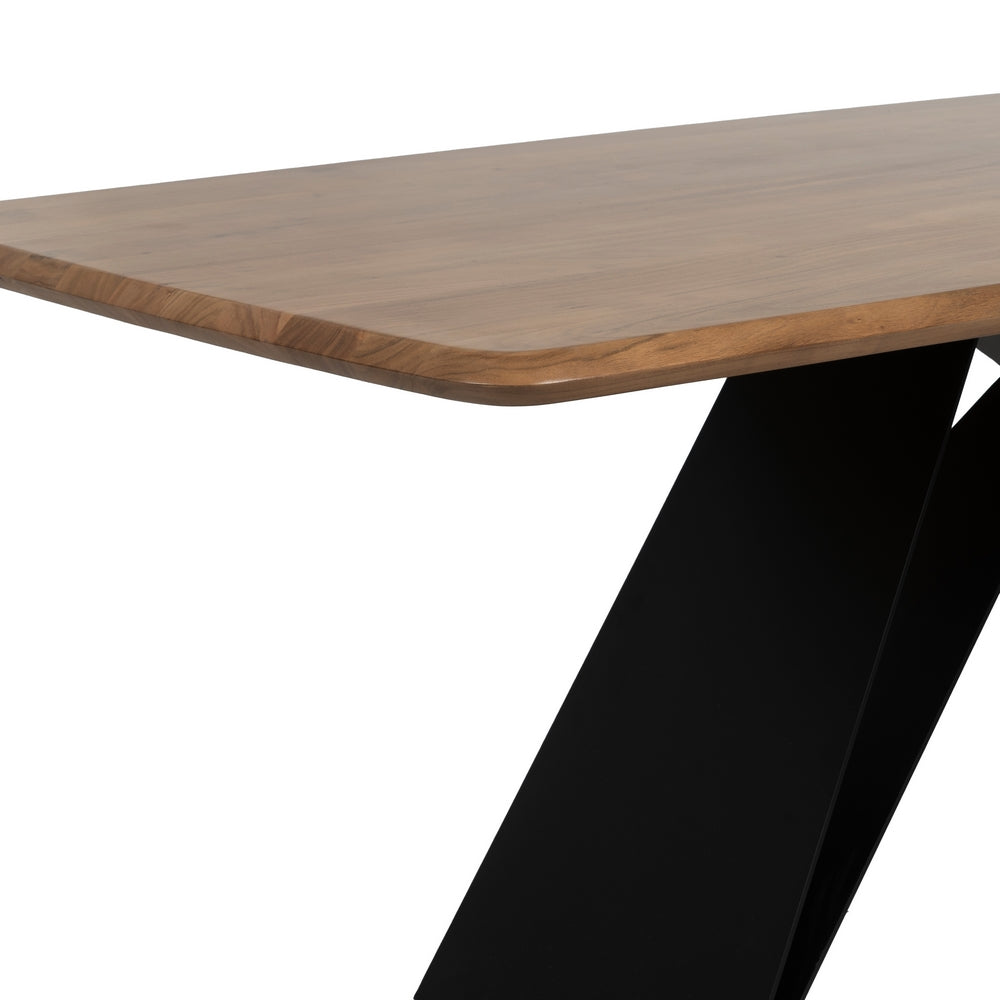 MESA COMEDOR MADERA-METAL SALÓN 200 X 100 X 77 CM