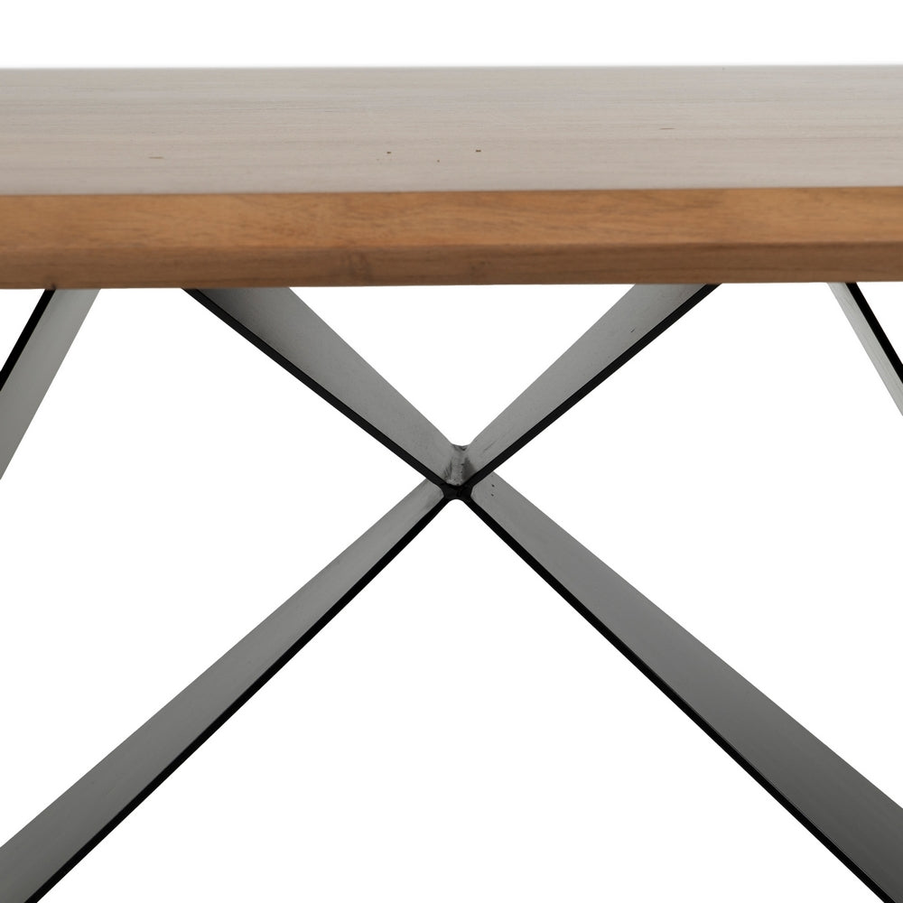 MESA COMEDOR MADERA-METAL SALÓN 200 X 100 X 77 CM