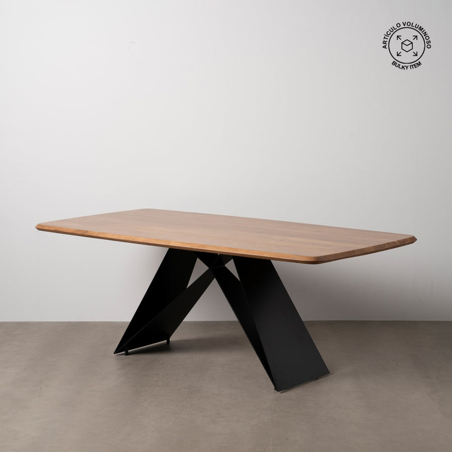 WOOD-METAL DINING ROOM TABLE 200 X 100 X 77 CM