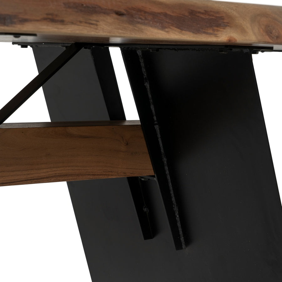 MESA COMEDOR MADERA-METAL SALÓN 260 X 100 X 77 CM
