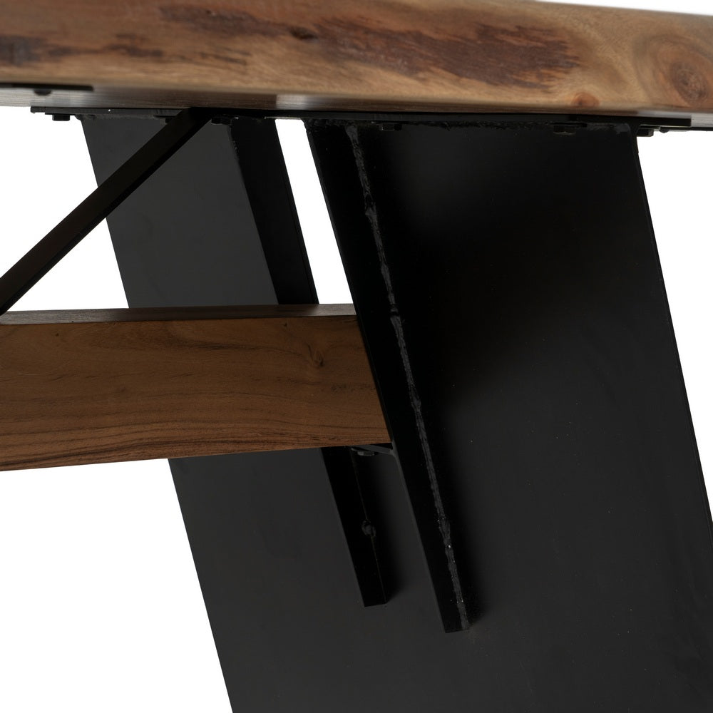 MESA COMEDOR MADERA-METAL SALÓN 260 X 100 X 77 CM