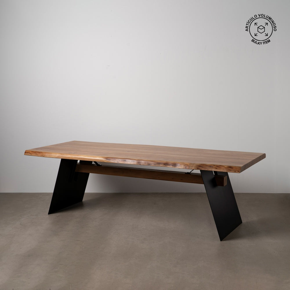 MESA COMEDOR MADERA-METAL SAL�N 260 X 100 X 77 CM