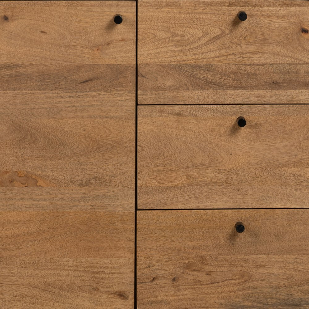 MUEBLE AUXILIAR NATURAL MADERA DE MANGO 80 X 40 X 80 CM