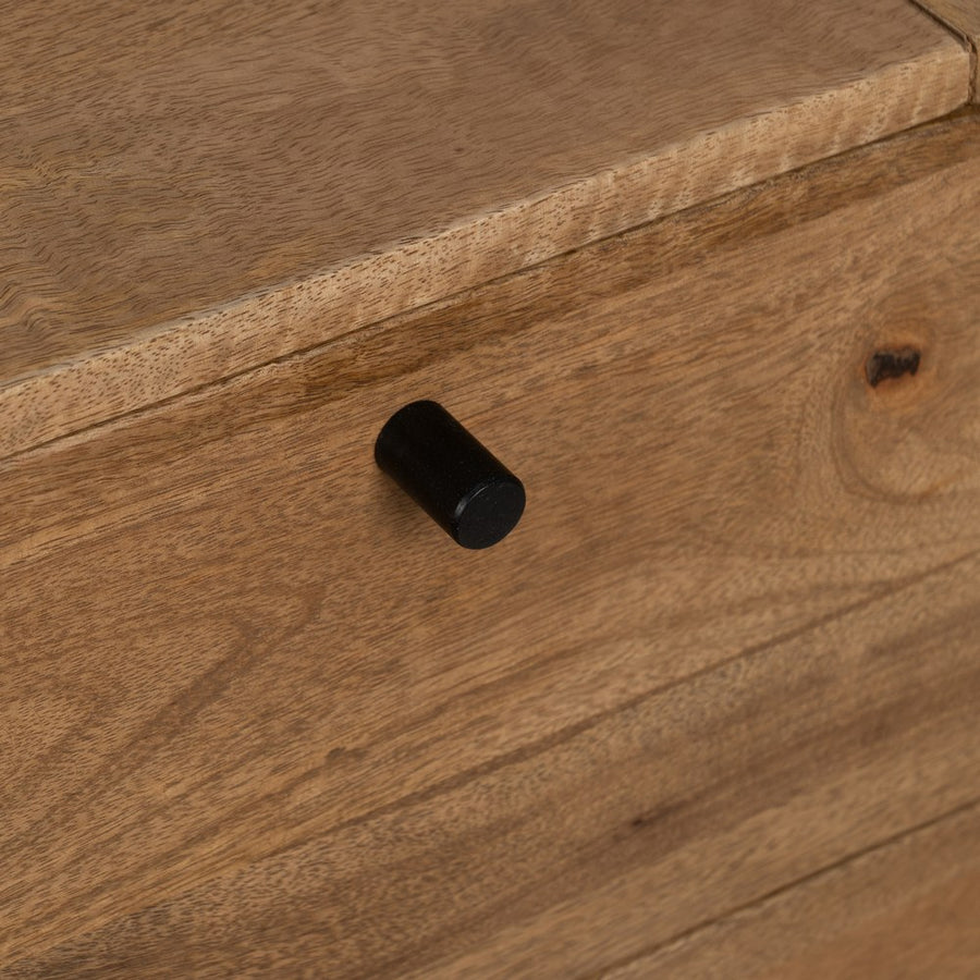 MUEBLE AUXILIAR NATURAL MADERA DE MANGO 80 X 40 X 80 CM