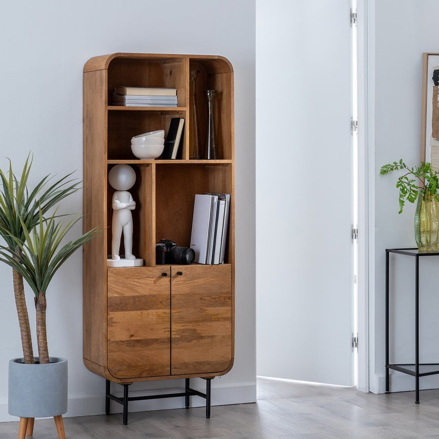 MUEBLE AUXILIAR NATURAL MADERA DE MANGO 60 X 30 X 160 CM