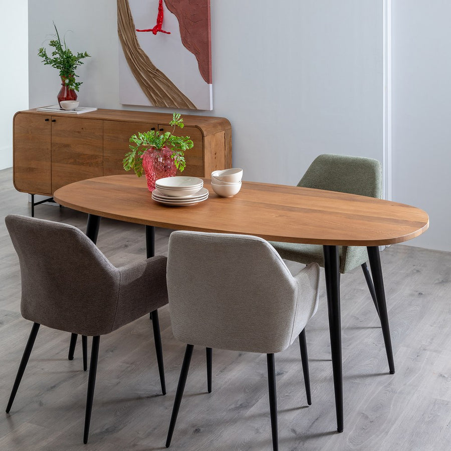 MESA COMEDOR NATURAL MADERA DE MANGO 180 X 90 X 76 CM