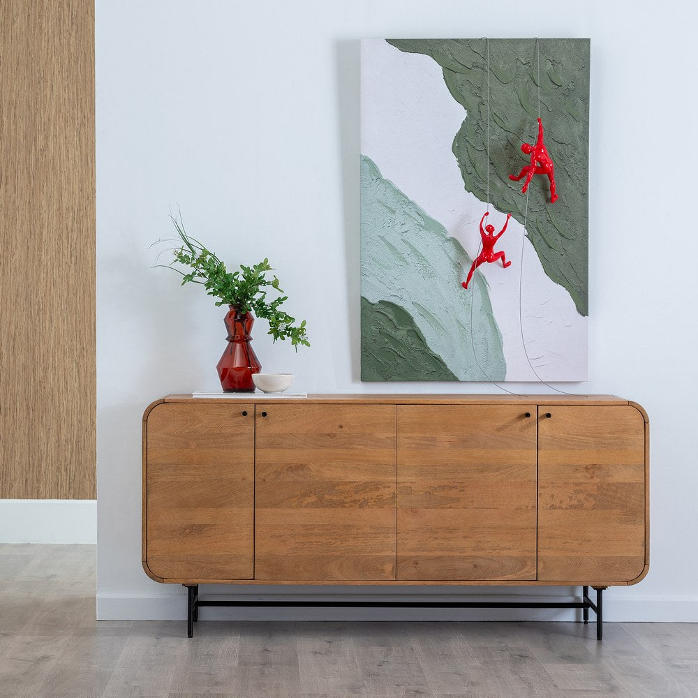 SIDEBOARD NATURAL MANGO WOOD LIVING ROOM 170 X 40 X 80 CM
