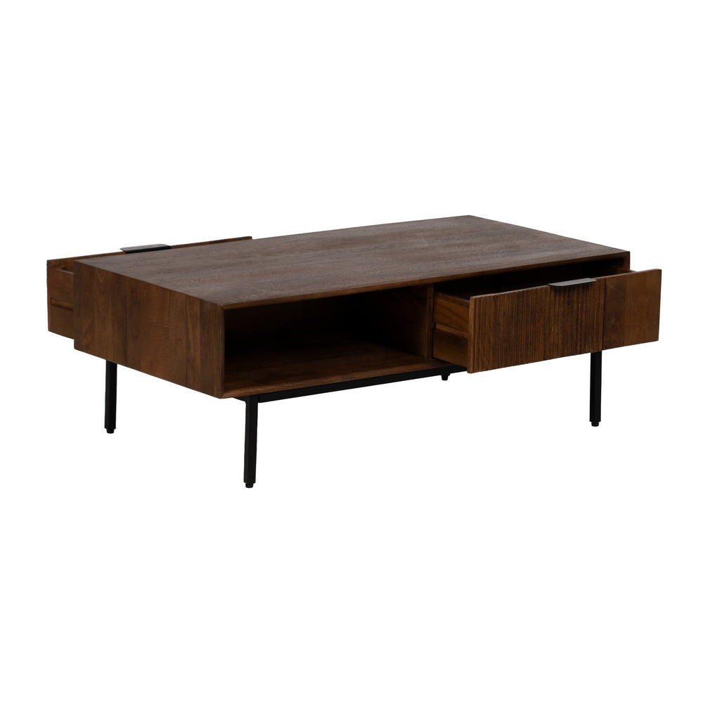 MESA CENTRO MADERA DE MANGO SALÓN 110 X 60 X 40 CM