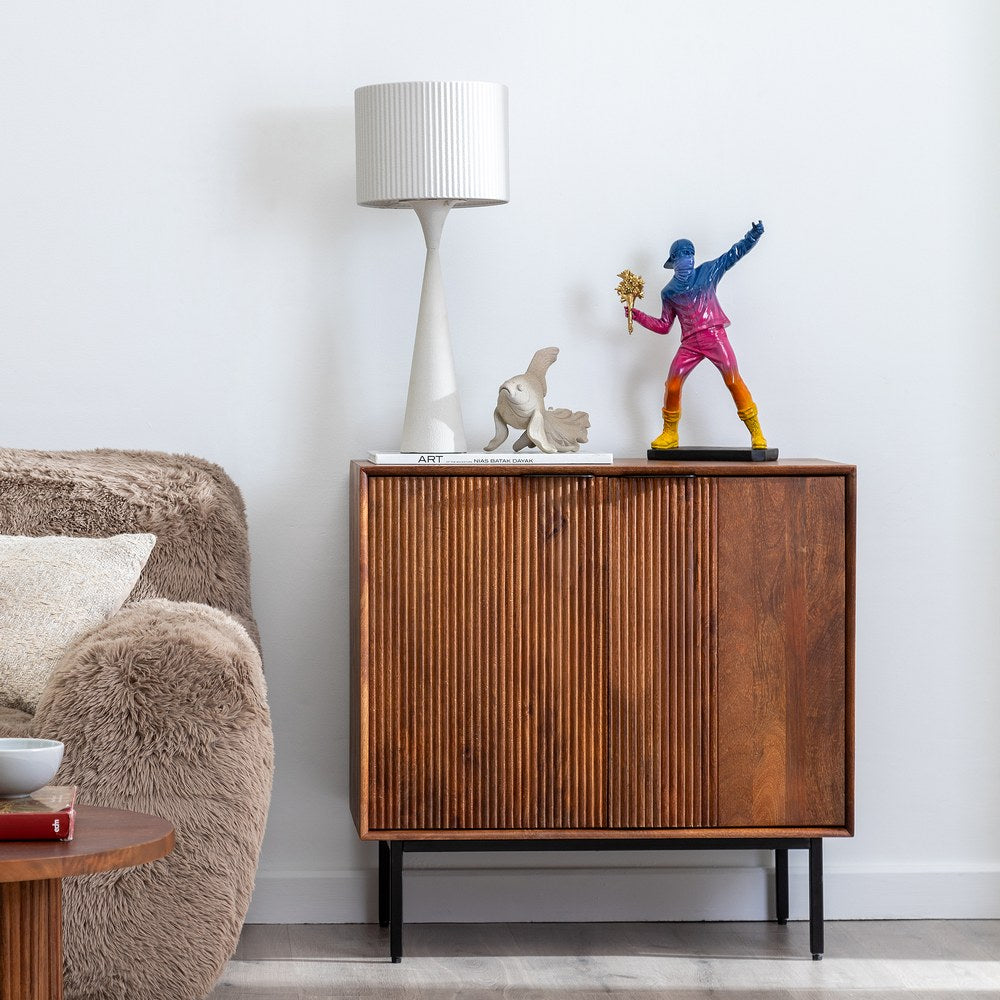 LIVING ROOM MANGO WOOD SIDEBOARD 80 X 40 X 80 CM