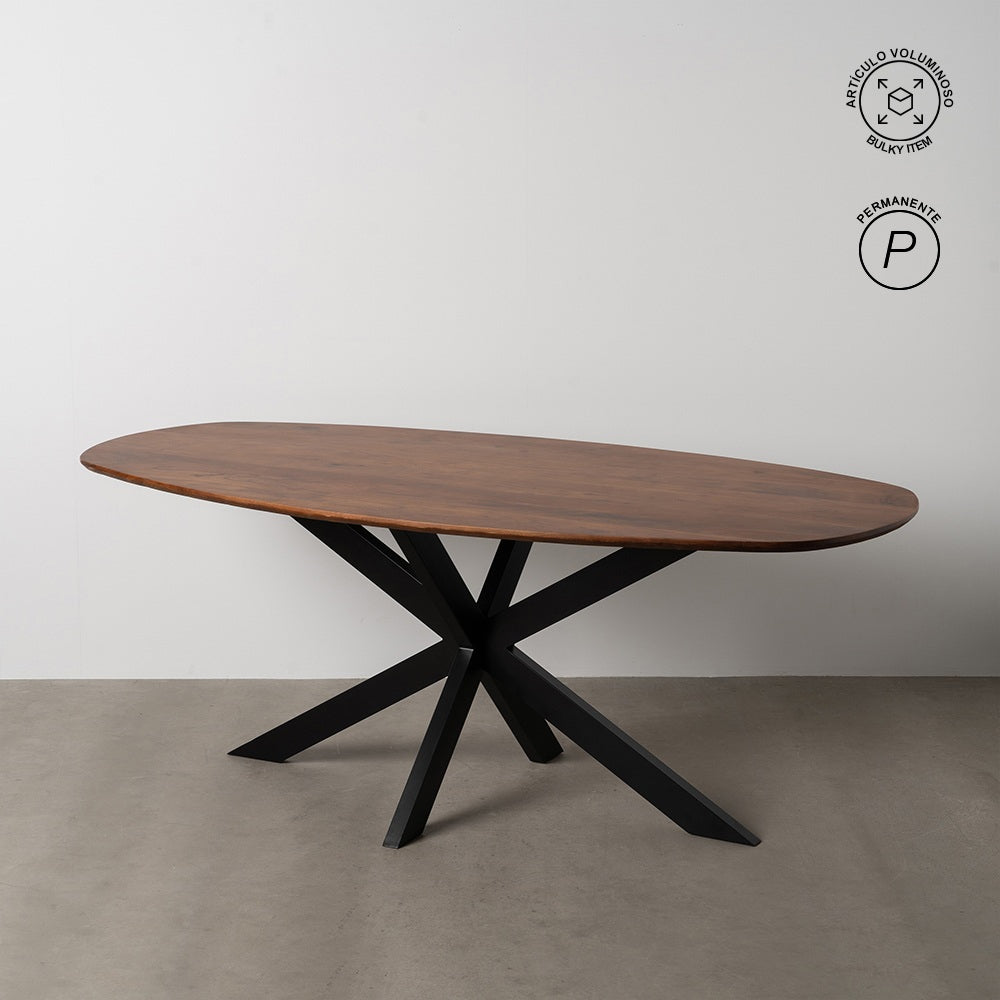 MESA COMEDOR MADERA DE MANGO SAL�N 200 X 100 X 76 CM