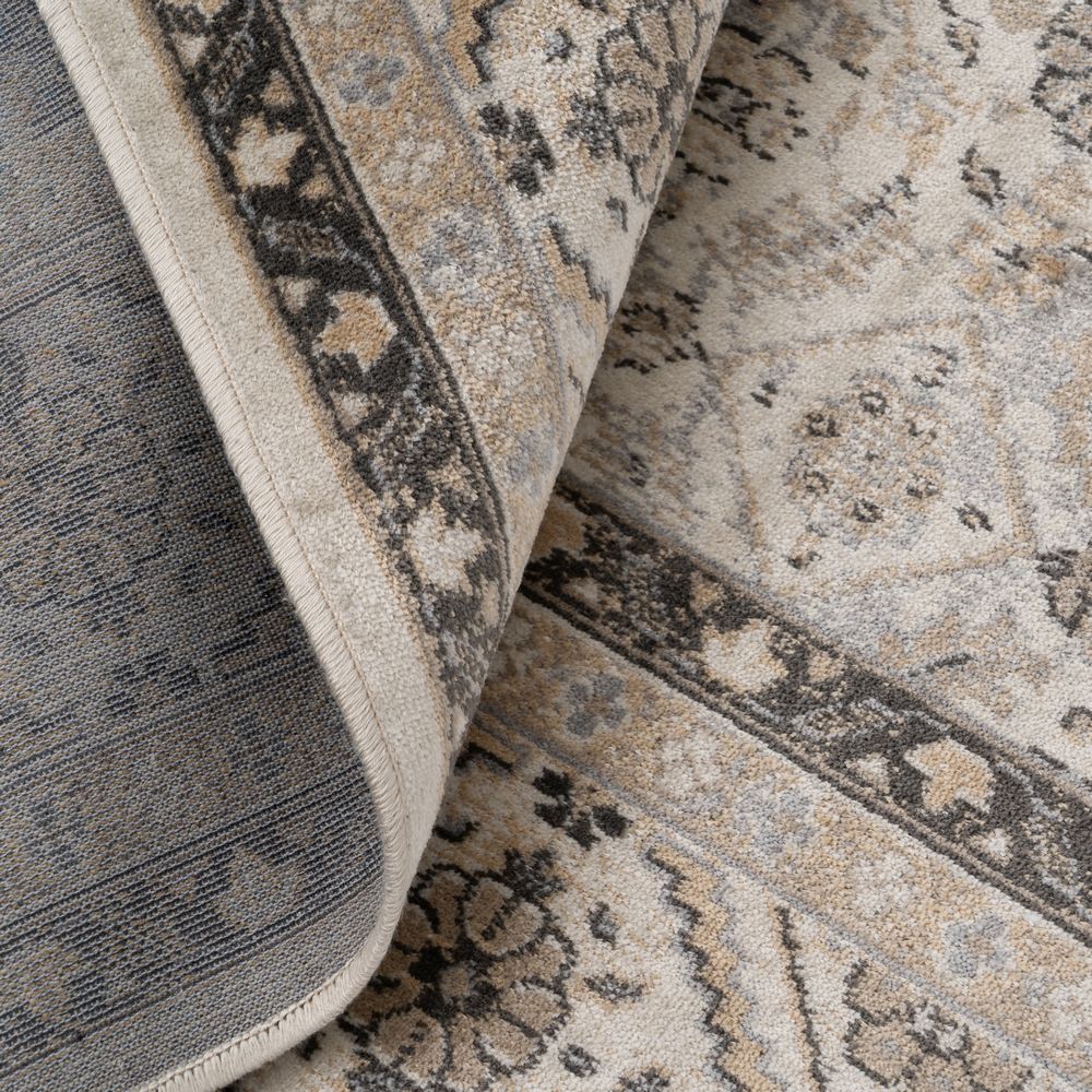 ALFOMBRA ESTAMPADO GRIS VISCOSA 160 X 230 CM