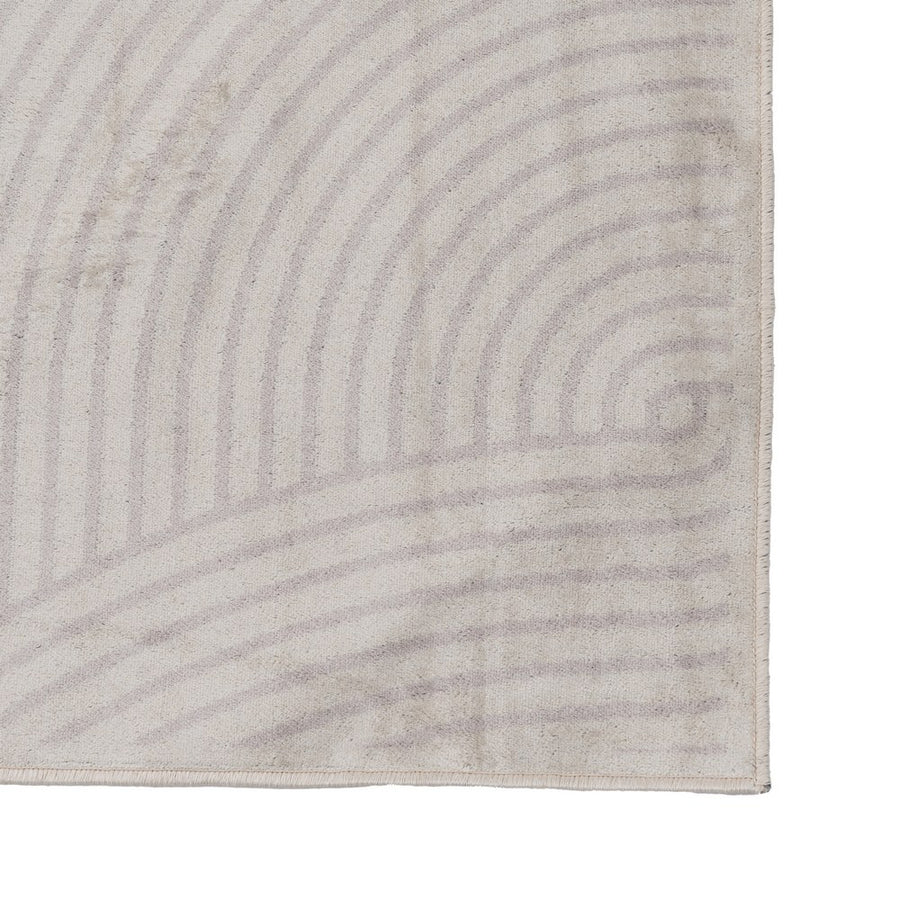 ALFOMBRA GEOMÉTRICO BEIGE VISCOSA 160 X 230 CM