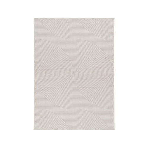 ALFOMBRA GEOM�TRICO BEIGE VISCOSA 160 X 230 CM