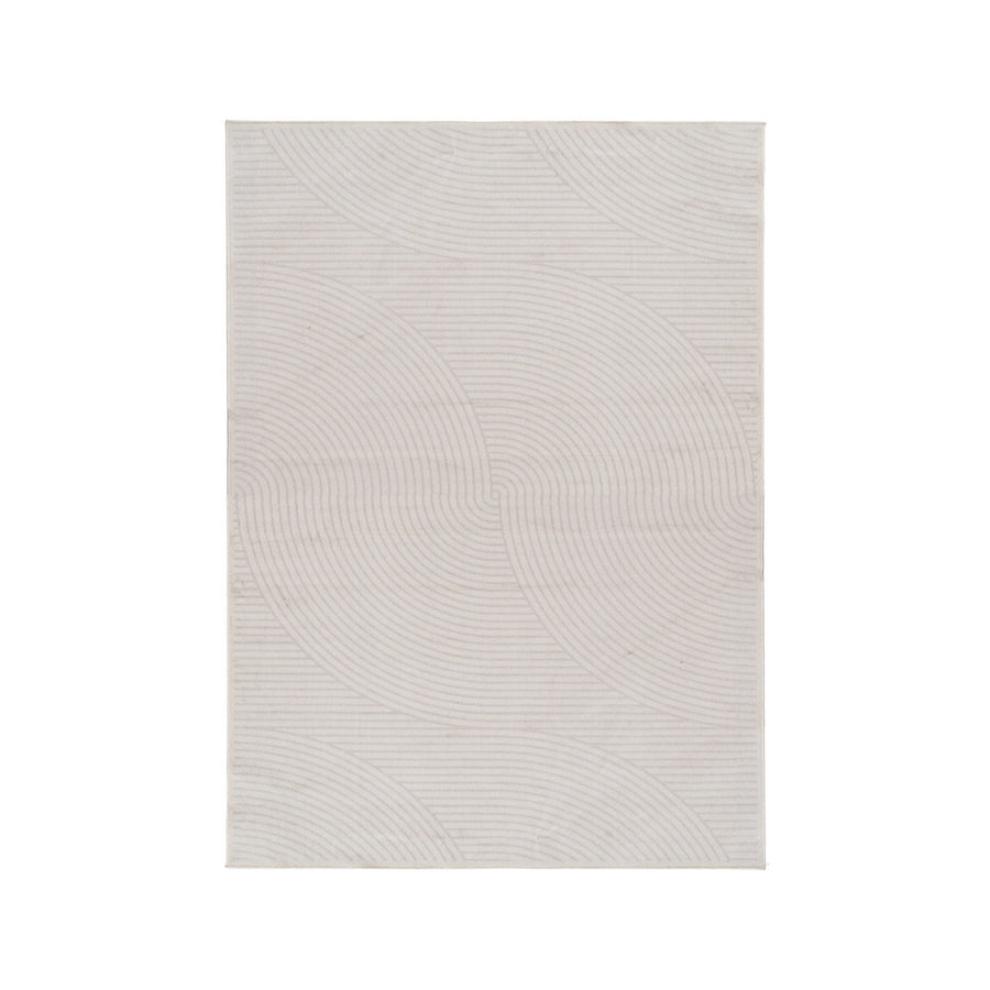 ALFOMBRA GEOMÉTRICO BEIGE VISCOSA 160 X 230 CM