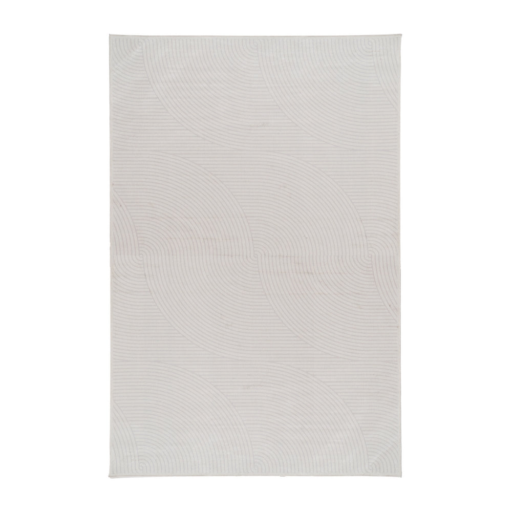 ALFOMBRA GEOMÉTRICO BEIGE VISCOSA 200 X 300 CM