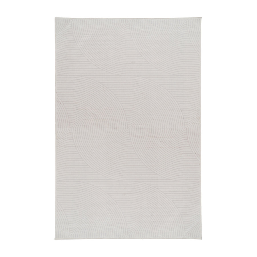ALFOMBRA GEOMÉTRICO BEIGE VISCOSA 200 X 300 CM