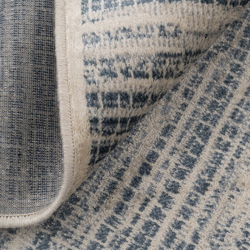 ALFOMBRA BEIGE-AZUL VISCOSA 160 X 230 CM