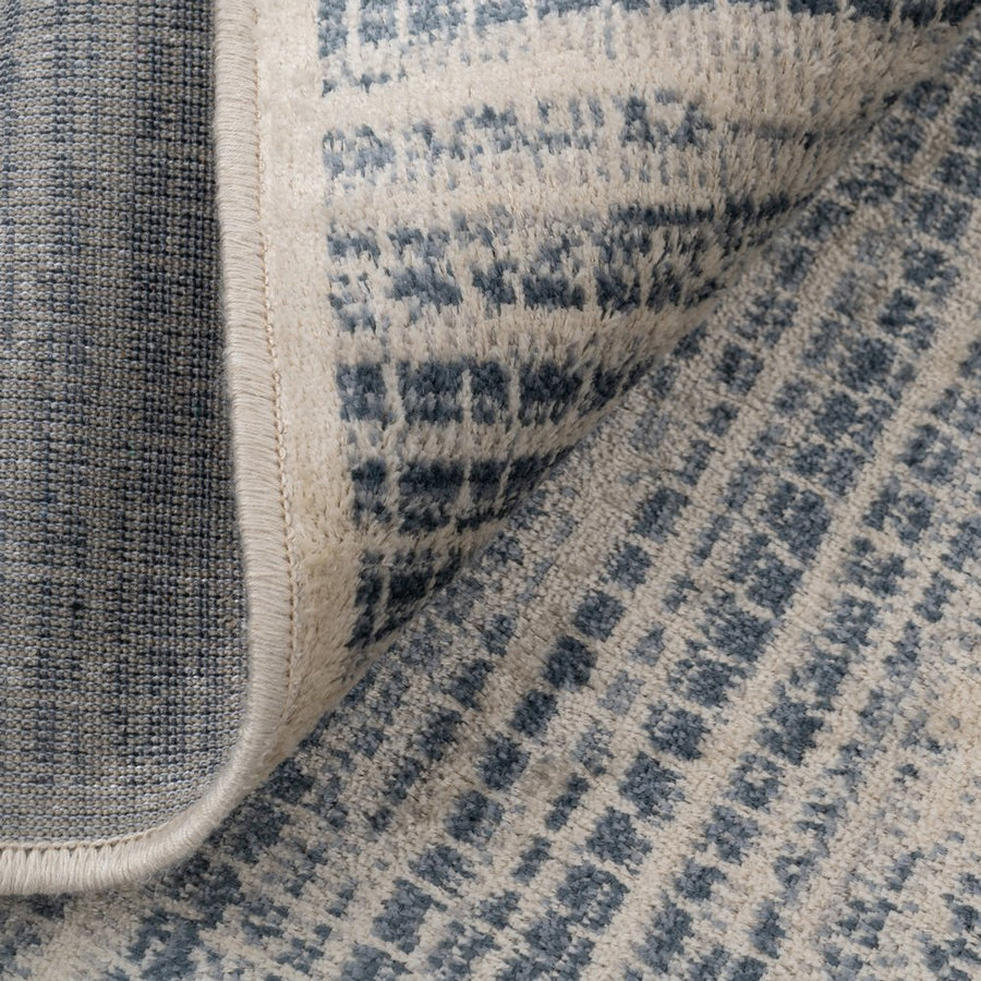 ALFOMBRA BEIGE-AZUL VISCOSA 160 X 230 CM