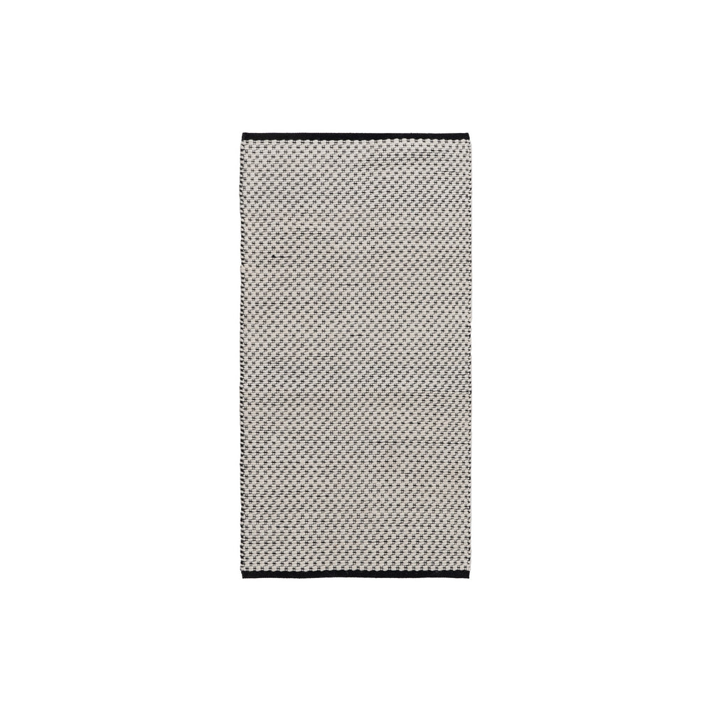 ALFOMBRA BLANCO-NEGRO TEJIDO DECORACI�N 80 X 150 CM