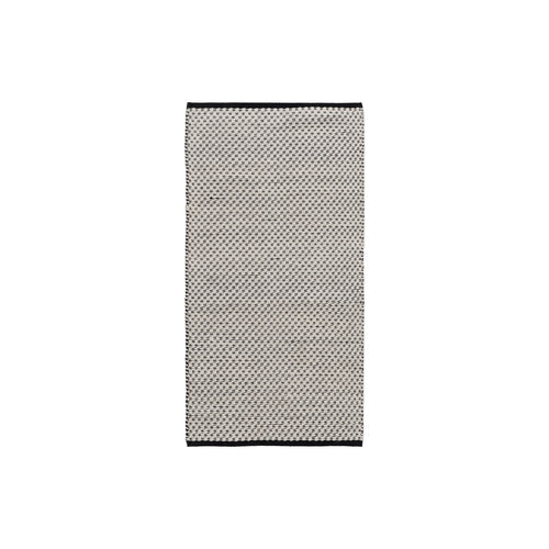 ALFOMBRA BLANCO-NEGRO TEJIDO DECORACI�N 80 X 150 CM