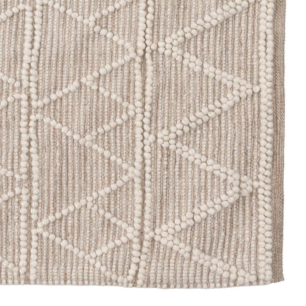 CREAM WOVEN DECORATIVE RUG 80 X 150 CM