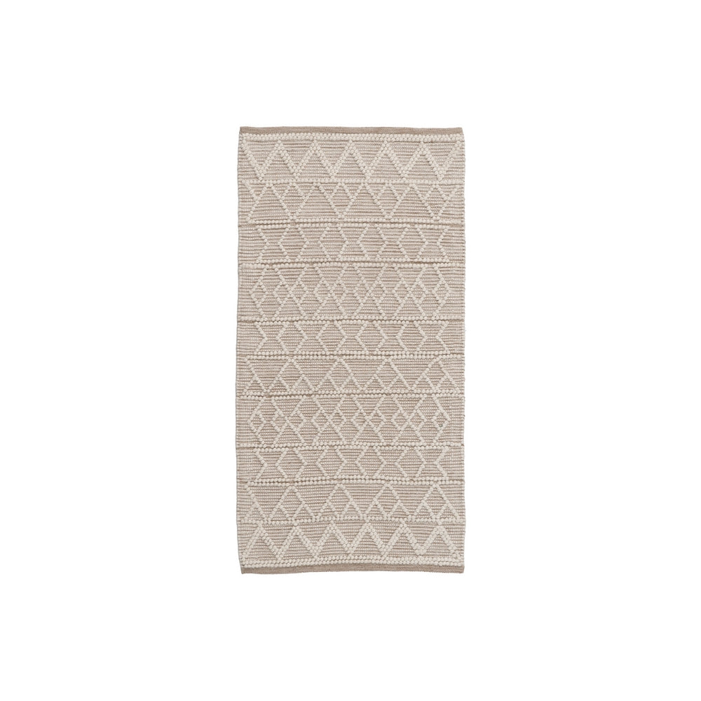 ALFOMBRA CREMA TEJIDO DECORACI�N 80 X 150 CM