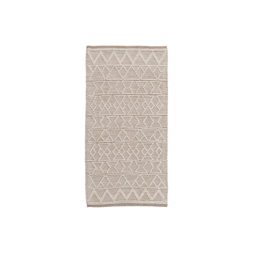 ALFOMBRA CREMA TEJIDO DECORACI�N 80 X 150 CM