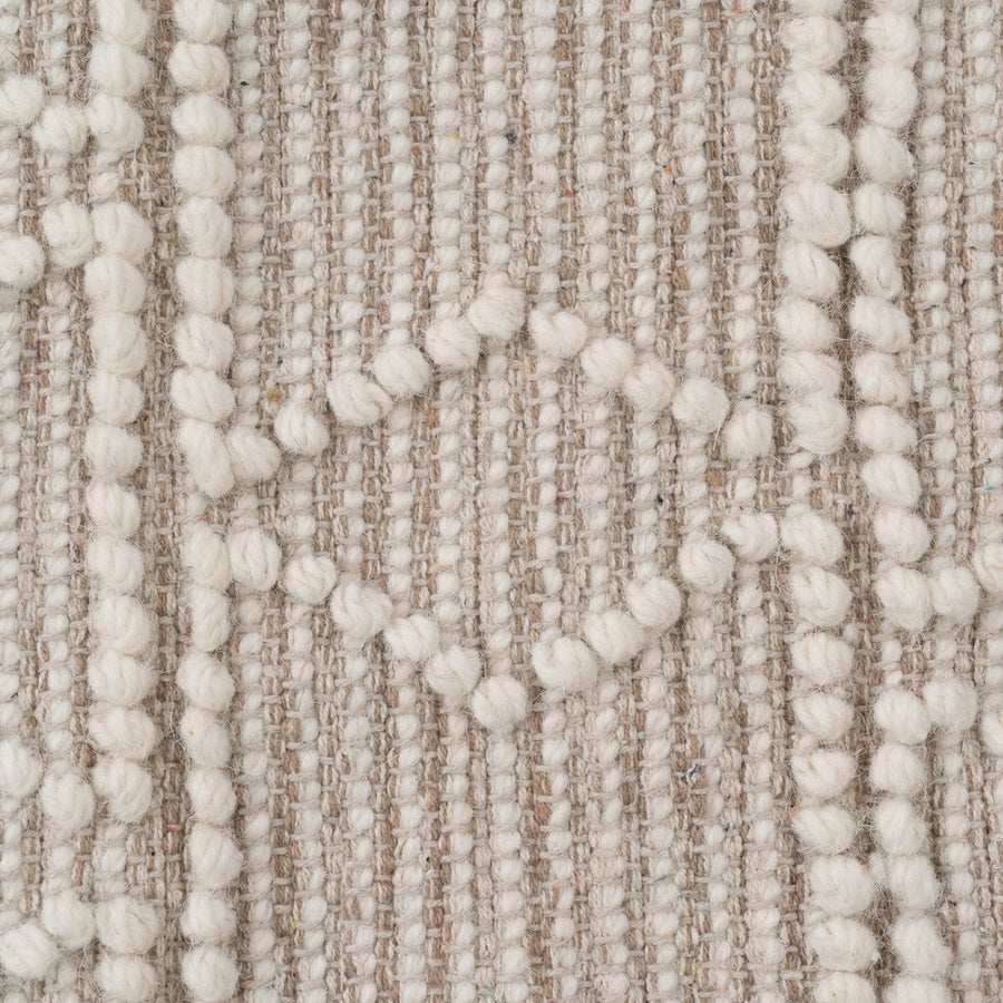 ALFOMBRA CREMA TEJIDO DECORACIÓN 160 X 230 CM