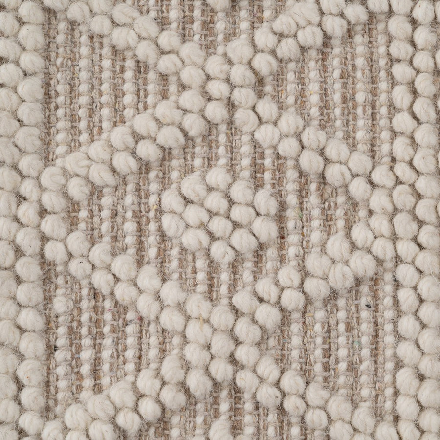 ALFOMBRA CREMA TEJIDO DECORACIÓN 80 X 150 CM