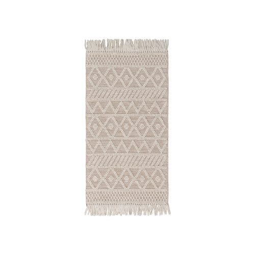 ALFOMBRA CREMA TEJIDO DECORACI�N 80 X 150 CM