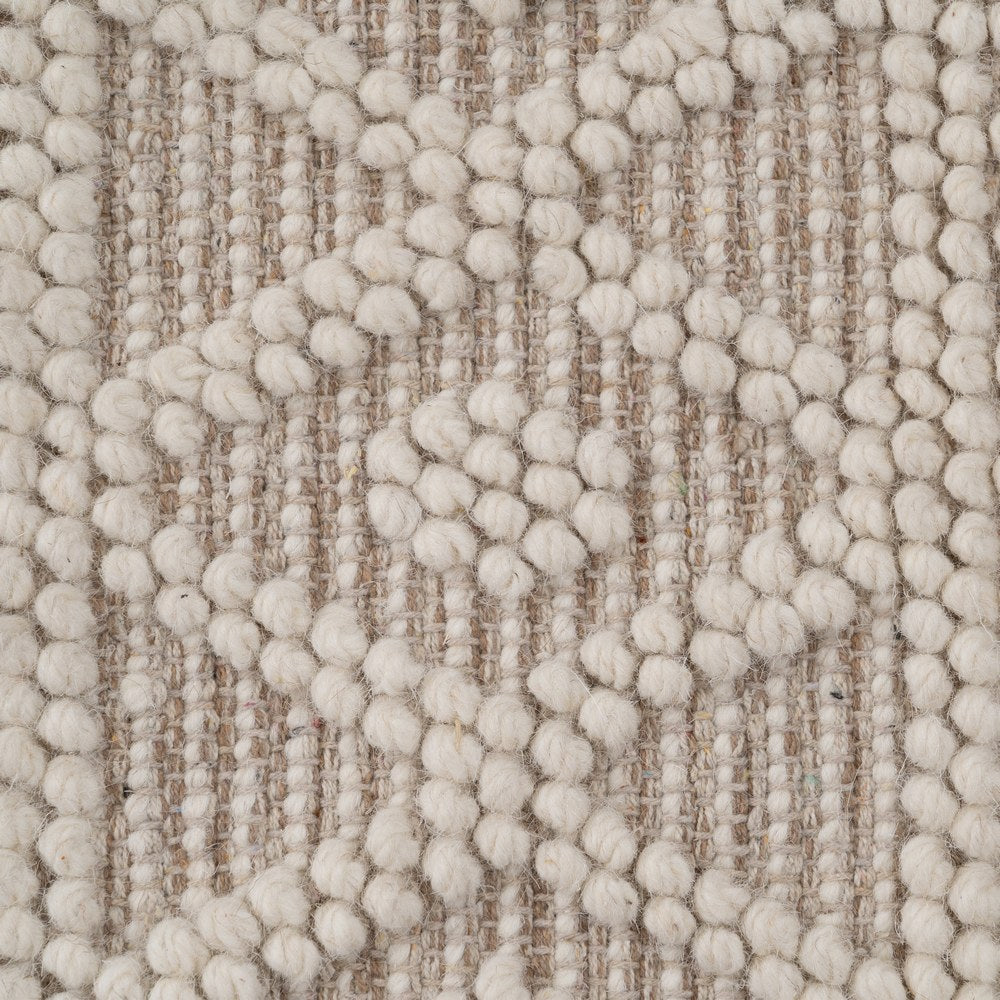 ALFOMBRA CREMA TEJIDO DECORACIÓN 160 X 230 CM