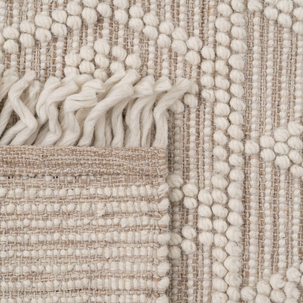 CREAM RUG WOVEN DECORATION 200 X 300 CM