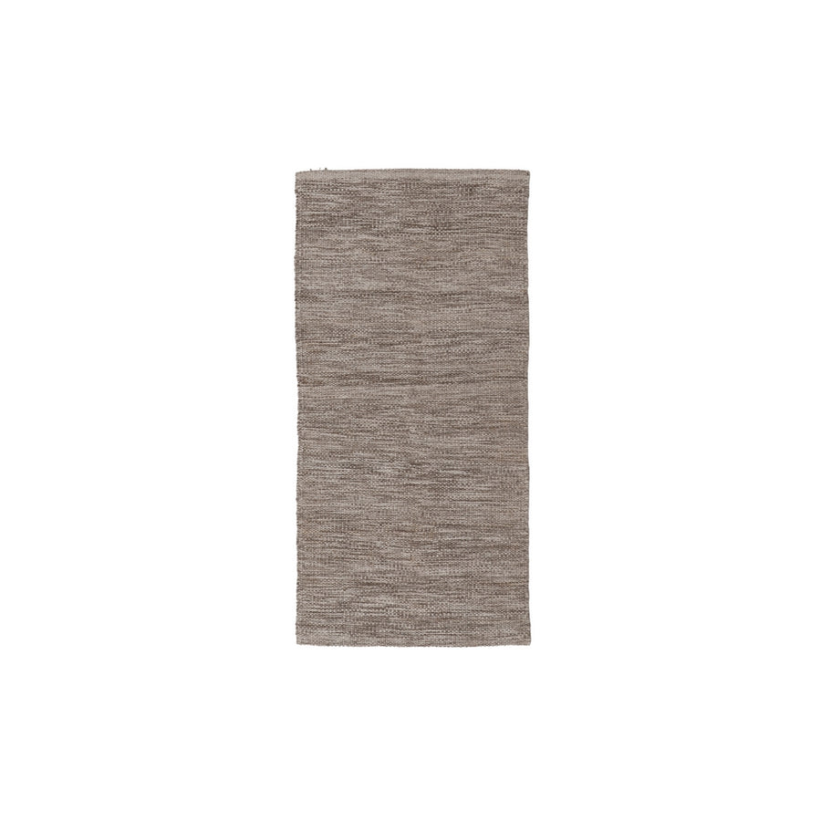 ALFOMBRA MARRÓN TEJIDO DECORACIÓN 80 X 150 CM