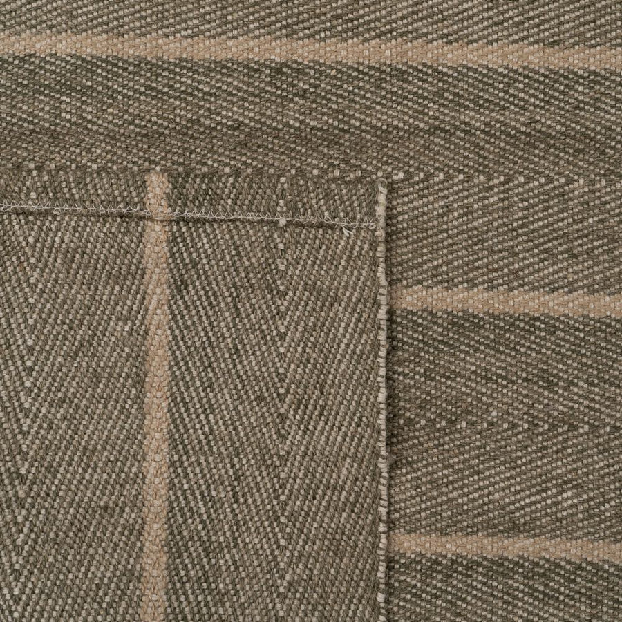 ALFOMBRA NATURAL-VERDE YUTE-ALGODÓN 80 X 150 CM