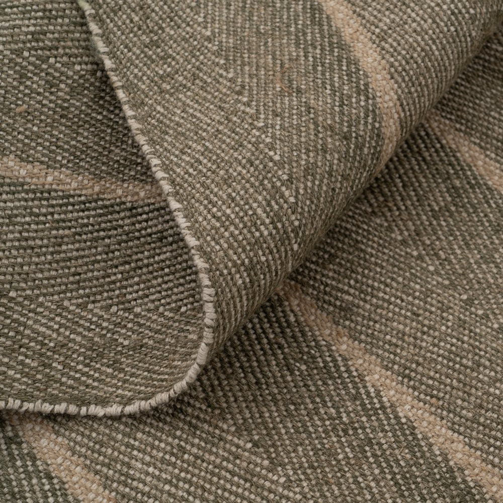 ALFOMBRA NATURAL-VERDE YUTE-ALGODÓN 160 X 240 CM