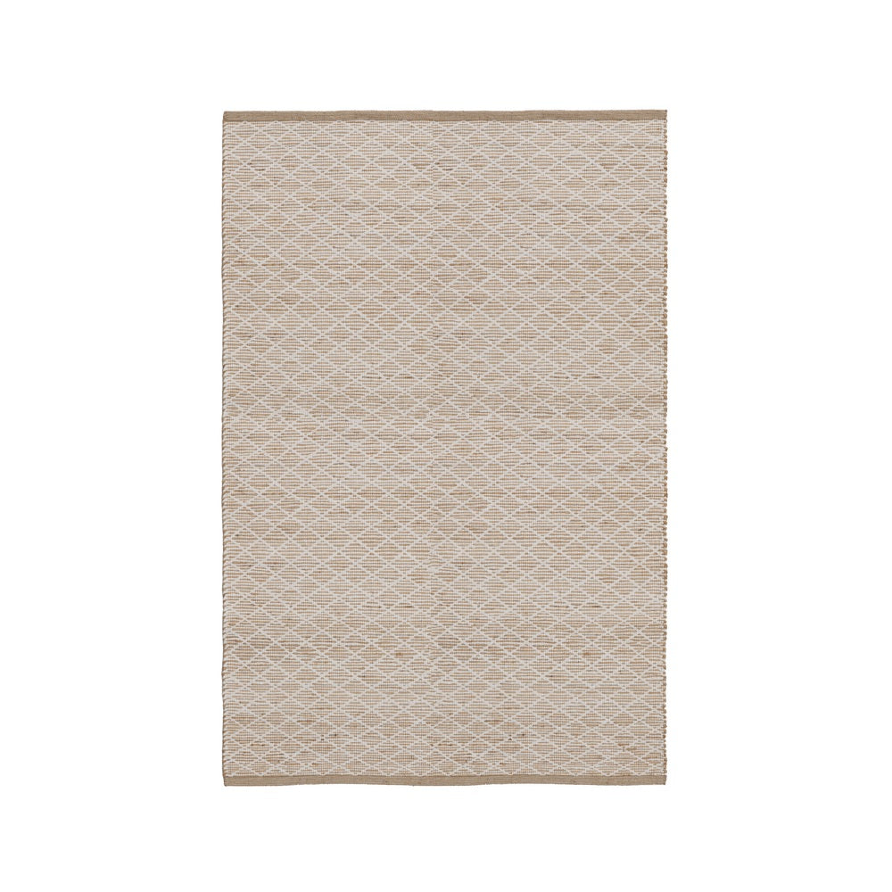 ALFOMBRA BLANCO-NATURAL YUTE-ALGODÓN 160 X 240 CM