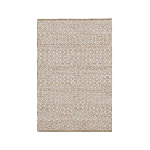 ALFOMBRA BLANCO-NATURAL YUTE-ALGODÓN 160 X 240 CM