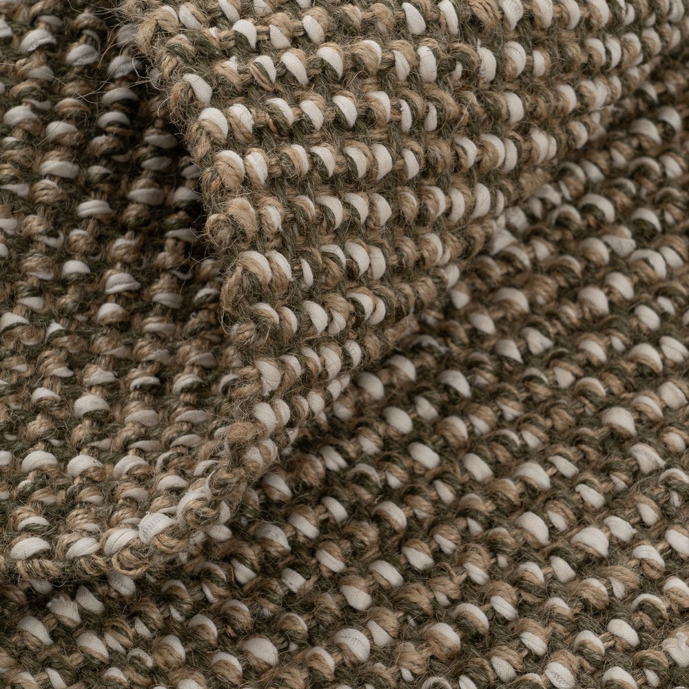GREEN JASPÉ JUTE-COTTON RUG 80 X 150 CM
