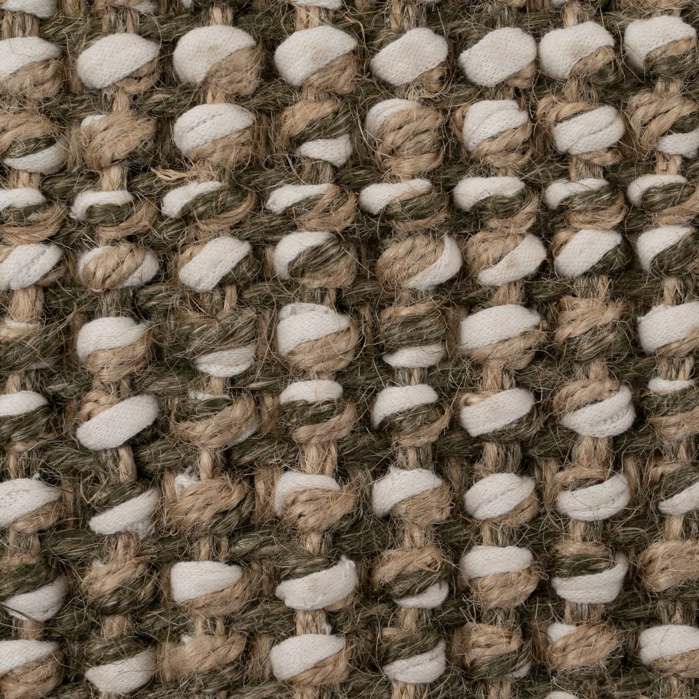 GREEN JASPÉ JUTE-COTTON RUG 80 X 150 CM