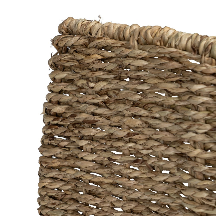 LEÑERO METAL/FIBRA NATURAL 45 X 35 X 25 CM