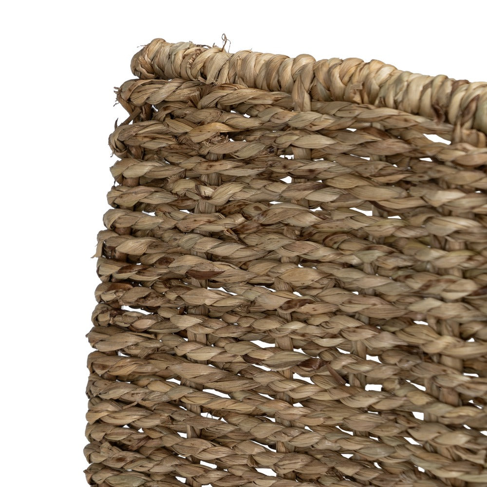 LEÑERO METAL/FIBRA NATURAL 45 X 35 X 25 CM