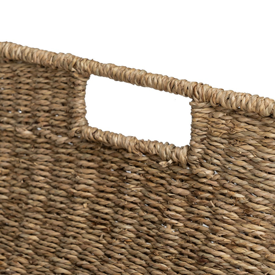 LEÑERO METAL/FIBRA NATURAL 45 X 35 X 25 CM