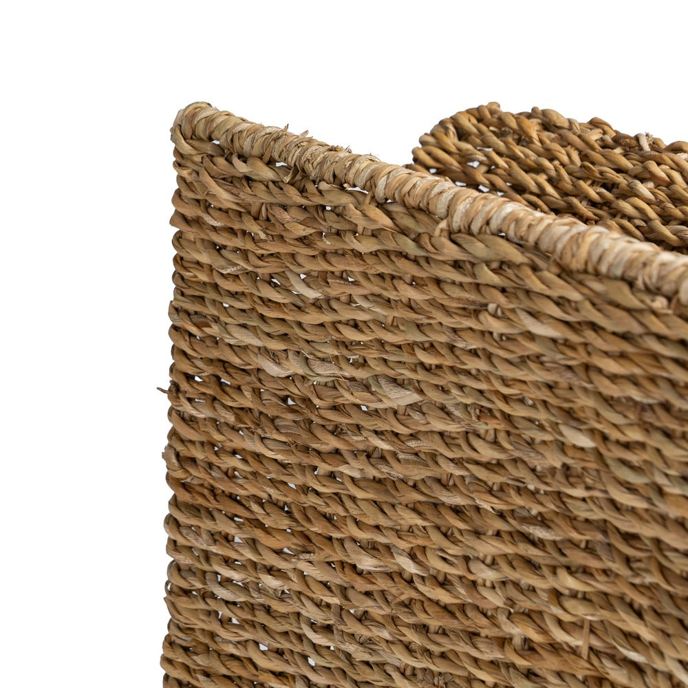 REVISTERO METAL/FIBRA NATURAL 30 X 30 X 40 CM