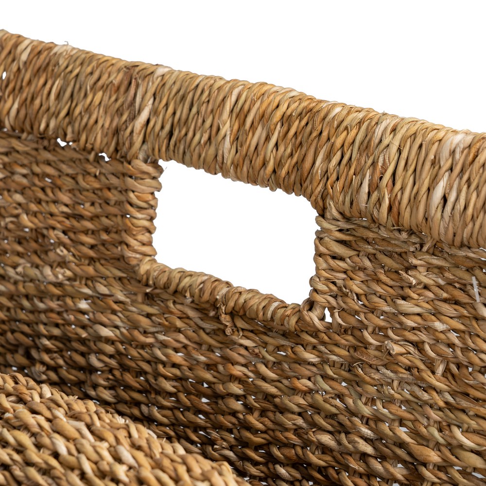 REVISTERO METAL/FIBRA NATURAL 30 X 30 X 40 CM