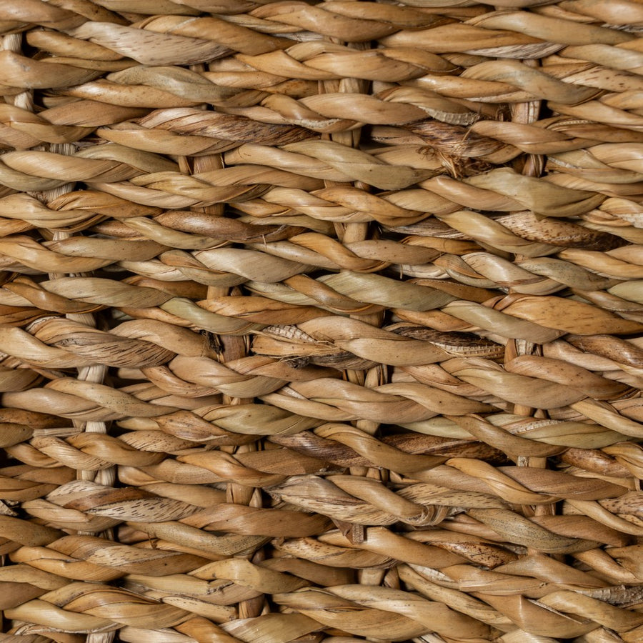 REVISTERO METAL/FIBRA NATURAL 30 X 30 X 40 CM
