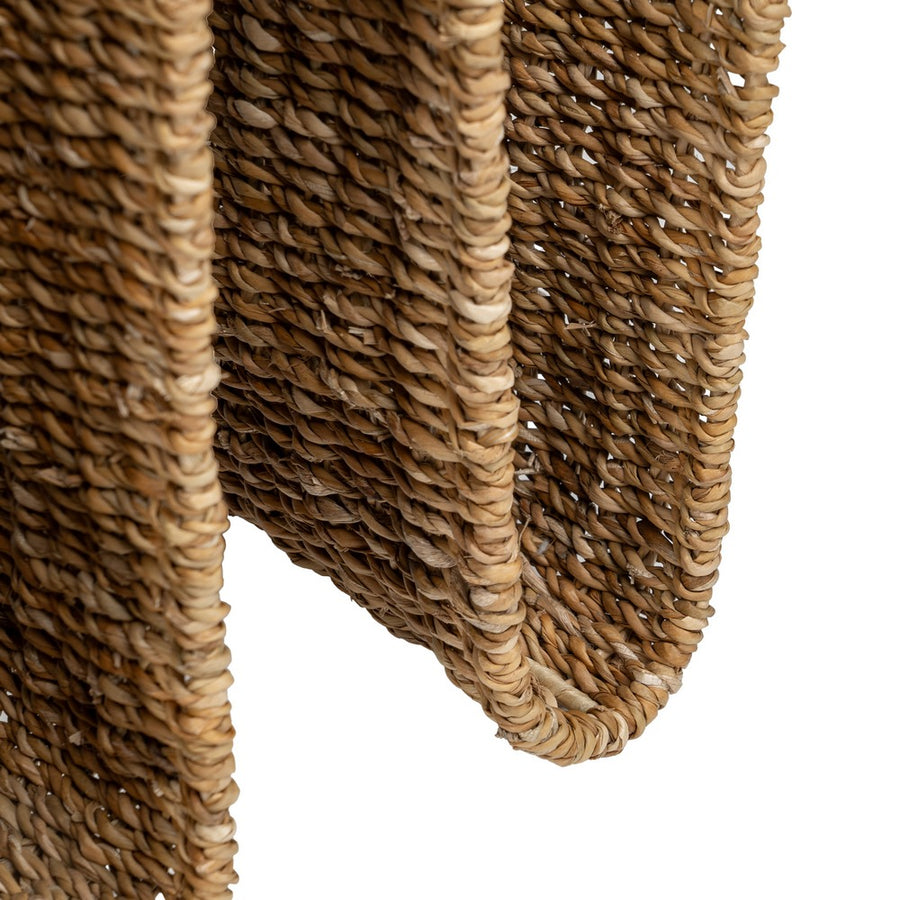REVISTERO METAL/FIBRA NATURAL 30 X 30 X 40 CM
