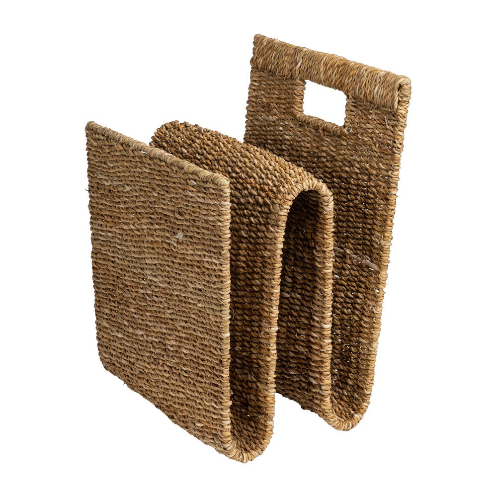 REVISTERO METAL/FIBRA NATURAL 30 X 30 X 40 CM