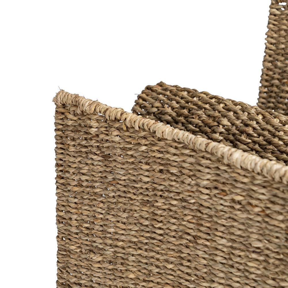REVISTERO METAL/FIBRA NATURAL 30 X 30 X 40 CM